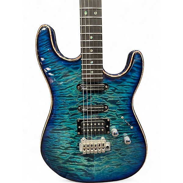 Used Warmoth STYPE Blue Solid Body Electric Guitar