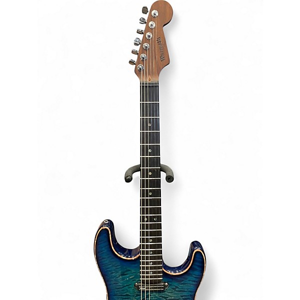 Used Warmoth STYPE Blue Solid Body Electric Guitar