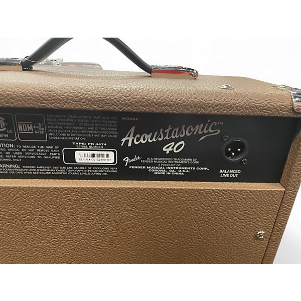 Used Fender ACOUSTASONIC 40 Guitar Combo Amp