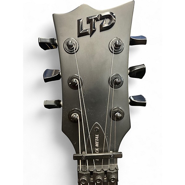 Used ESP LTD EC-FR Black Metal Satin Black Solid Body Electric Guitar