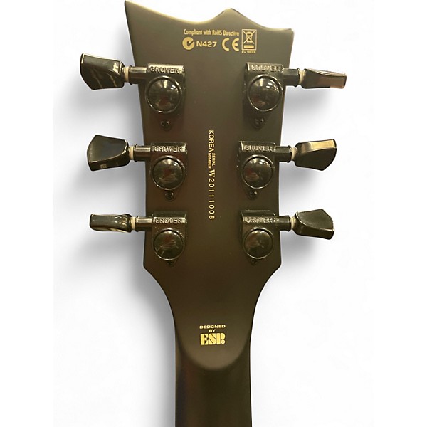 Used ESP LTD EC-FR Black Metal Satin Black Solid Body Electric Guitar