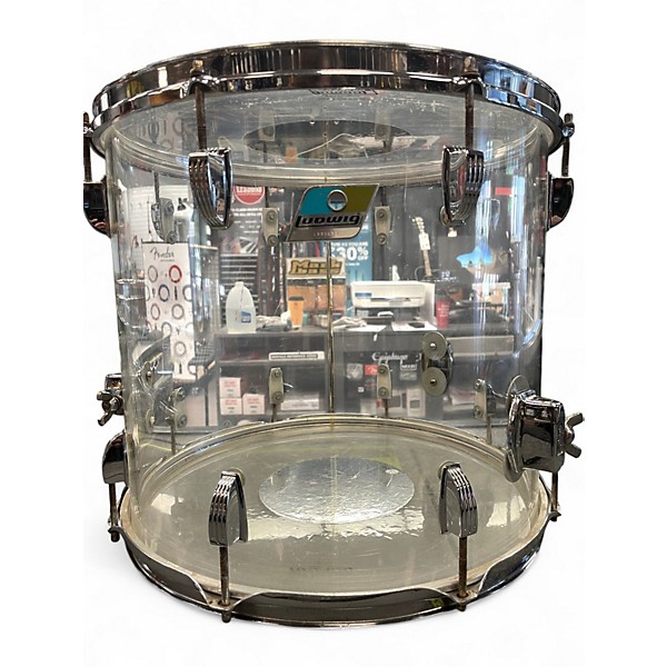 Vintage 1970s Ludwig 3 Piece Vistalite Clear Drum Kit