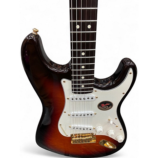 Used Fender 50th Anniversary American Stratocaster 3 Color Sunburst Solid Body Electric Guitar
