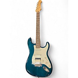 Used Donner Seeker S Type Teal Blue Solid Body Electric Guitar