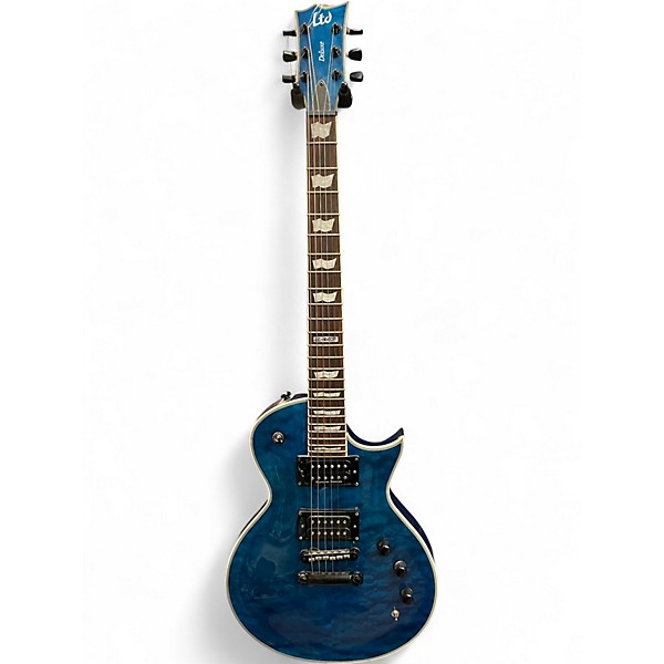 Used ESP LTD EC1000P Blue Solid Body Electric Guitar