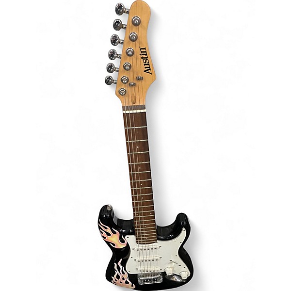Used Austin AU720 Black Solid Body Electric Guitar