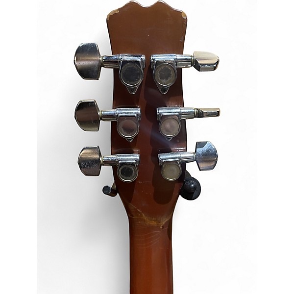 Vintage 1980s Hondo LONGHORN GUITAROLIN Brown Solid Body Electric Guitar