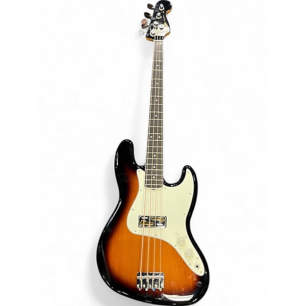 Used Fender Gold Foil Jazz Bass 2 Tone Sunburst Electric Bass Guitar