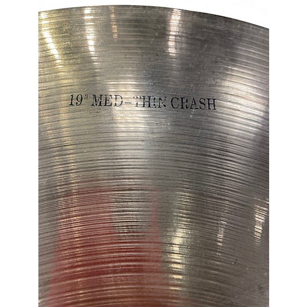 Used Wuhan Cymbals & Gongs 19in Med-Thin Crash 19" Cymbal