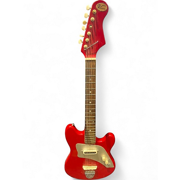 Used Vernon Bruno POLARIS Red Solid Body Electric Guitar