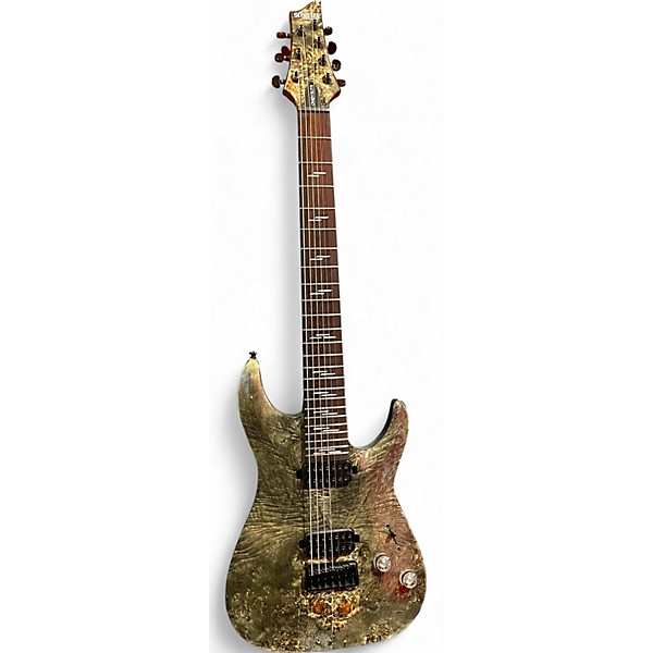 Used Schecter Guitar Research Omen Elite 7 Charcoal Solid Body Electric Guitar