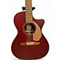 Used Fender Newporter Player Maroon Acoustic Electric Guitar