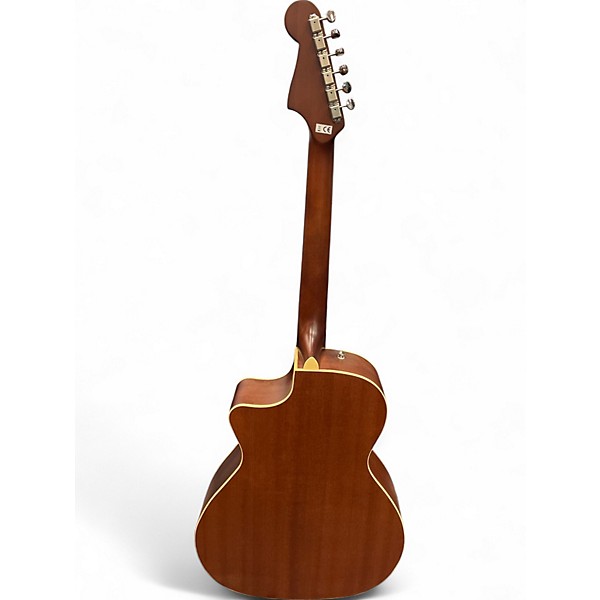Used Fender Newporter Player Maroon Acoustic Electric Guitar