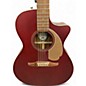 Used Fender Newporter Player Maroon Acoustic Electric Guitar