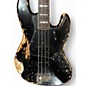 Used Fender Limited Custom Jazz Bass Heavy Relic Black Electric Bass Guitar