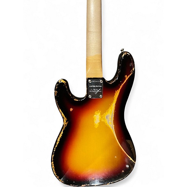 Used Fender Limited Custom Shop P-Jazz Relic Tobacco Burst Electric Bass Guitar