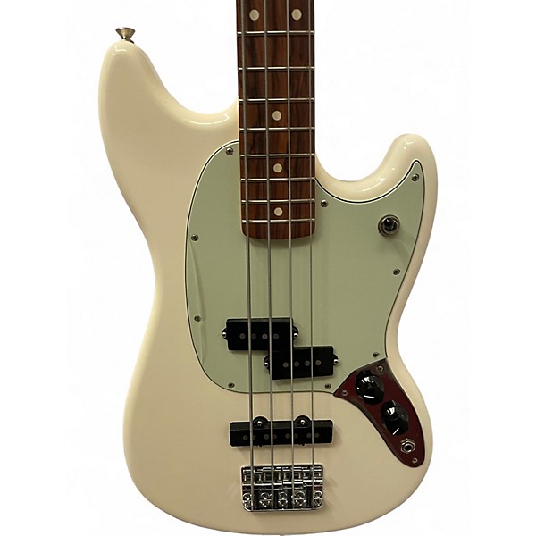 Used 2018 Fender Mustang Bass Black Electric Bass Guitar