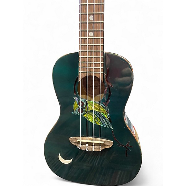 Used Luna UKE OWL C TRANSPARENT BLUE Ukulele