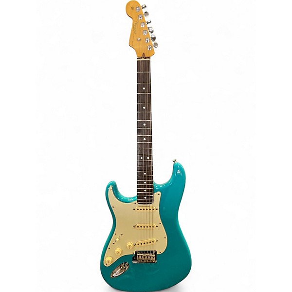 Used Fender American Professional II Stratocaster Left Handed Miami Blue Electric Guitar