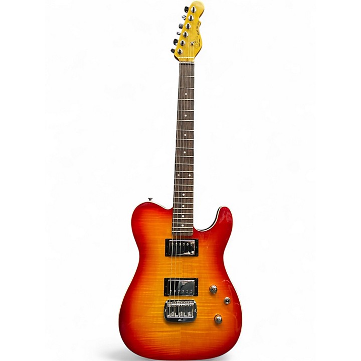 Used G&L ASAT Deluxe Cherry Sunburst Solid Body Electric Guitar