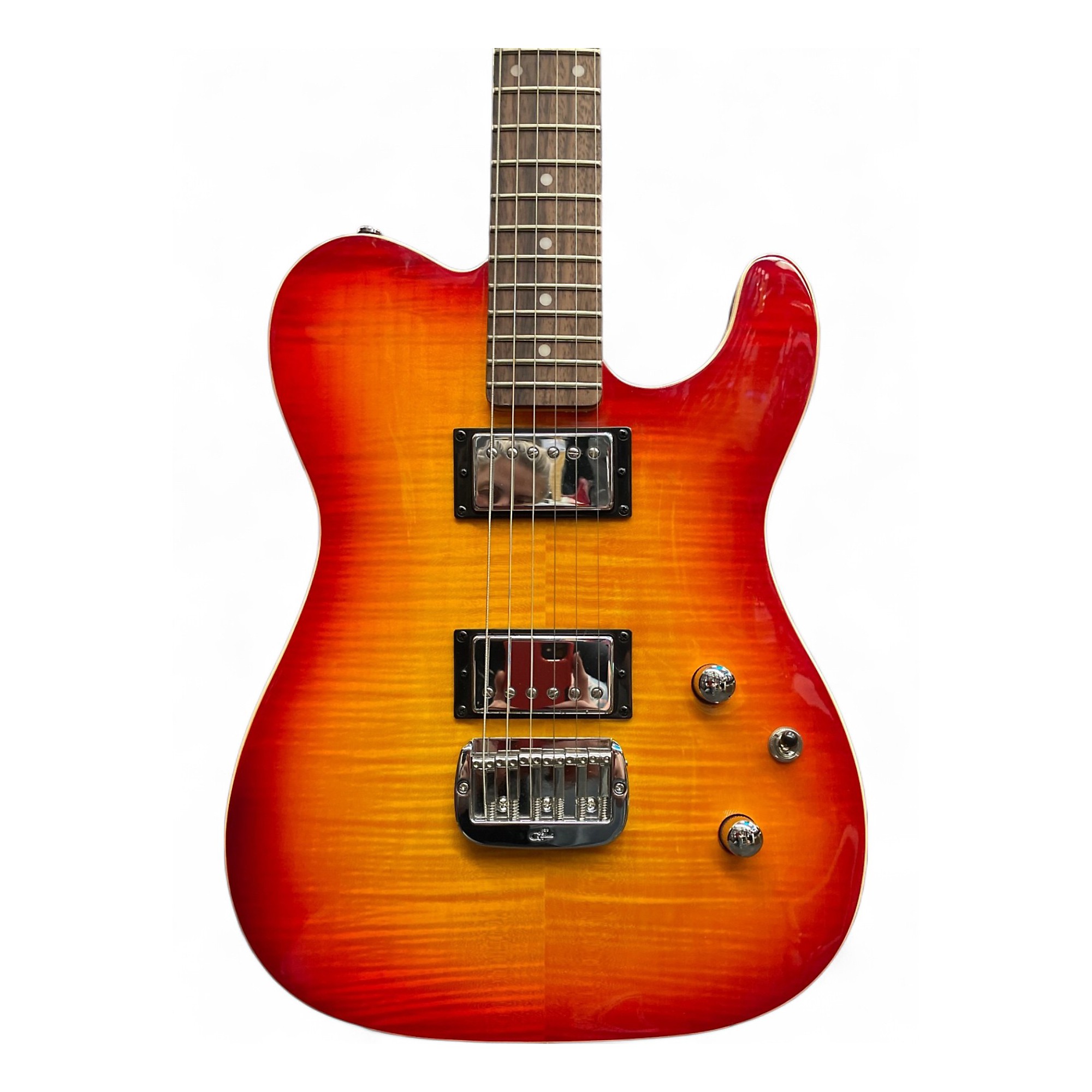 Used G&L ASAT Deluxe Cherry Sunburst Solid Body Electric Guitar