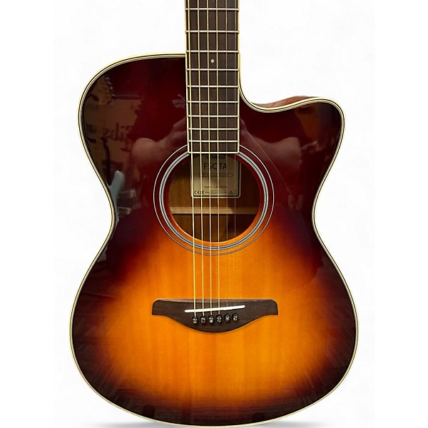 Used Yamaha FSC-TA Brown Sunburst Acoustic Electric Guitar