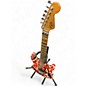 Used 2021 EVH Striped Series Frankie Red with Black and White Stripes Relic Solid Body Electric Guitar