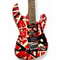 Used 2021 EVH Striped Series Frankie Red with Black and White Stripes Relic Solid Body Electric Guitar
