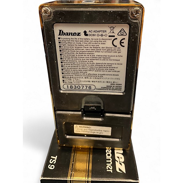 Used 2019 Ibanez Limited Edition TS9 Gold Effect Pedal
