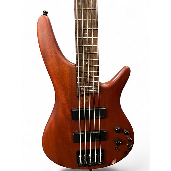 Used Ibanez SR505E 5 String Walnut Electric Bass Guitar