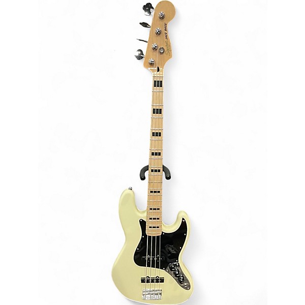 Used Squier Affinity Series Active Jazz Bass Olympic White Electric Bass Guitar