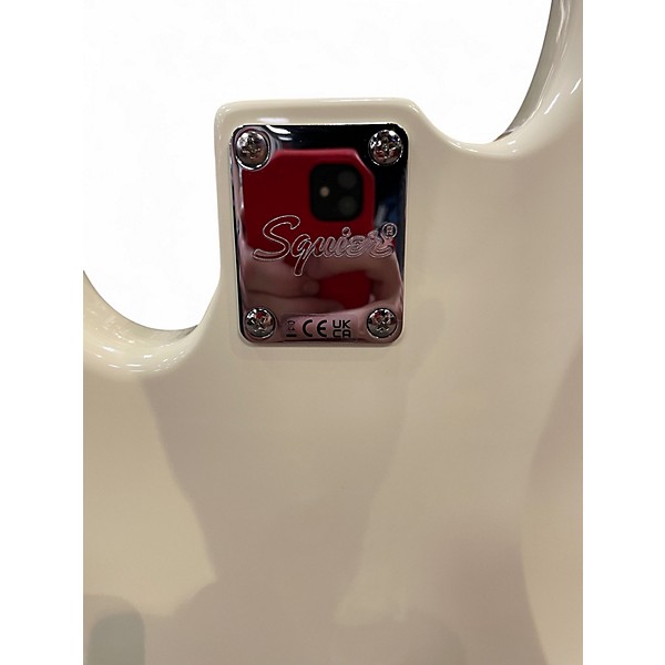 Used Squier Affinity Series Active Jazz Bass Olympic White Electric Bass Guitar