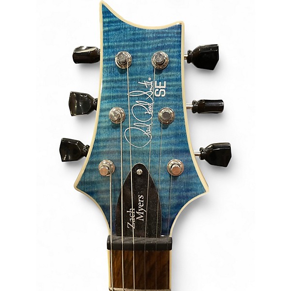 Used PRS Zach Myers Signature SE Trans Blue Solid Body Electric Guitar