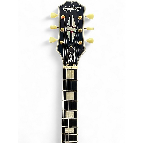 Used Epiphone Les Paul Custom Black Solid Body Electric Guitar