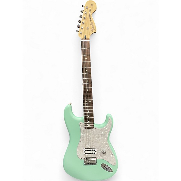 Used Fender Tom Delonge Signature Stratocaster Surf Green Solid Body Electric Guitar