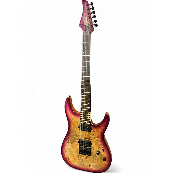 Used Schecter Guitar Research C-6 PRO AQUA BURST  Solid Body Electric Guitar