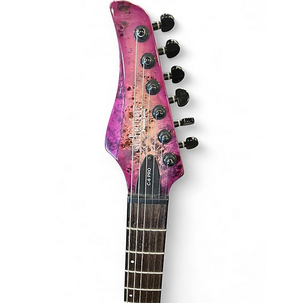 Used Schecter Guitar Research C-6 PRO AQUA BURST  Solid Body Electric Guitar