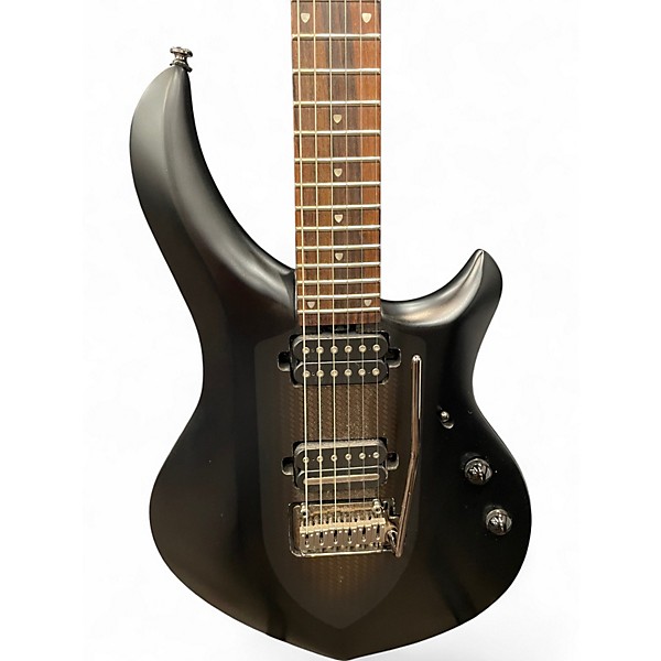 Used Sterling by Music Man maj100 petrucci Flat Black Solid Body Electric Guitar