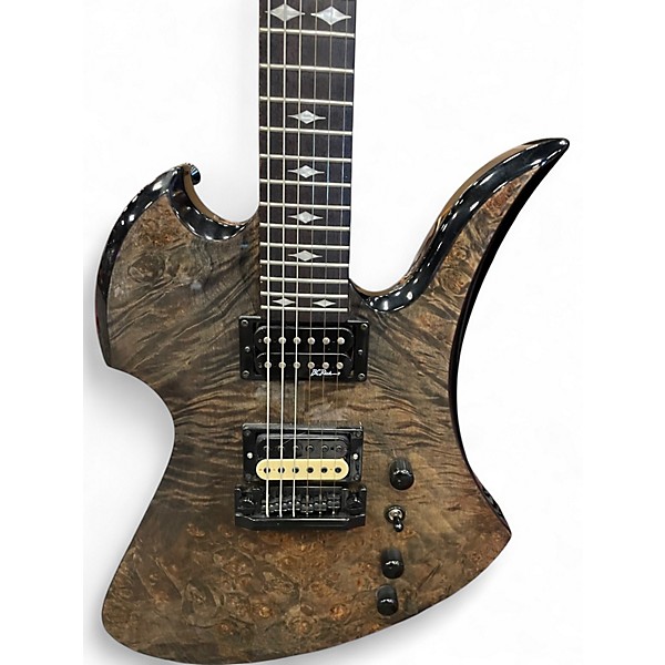 Used B.C. Rich Mockingbird Plus Burled Solid Body Electric Guitar