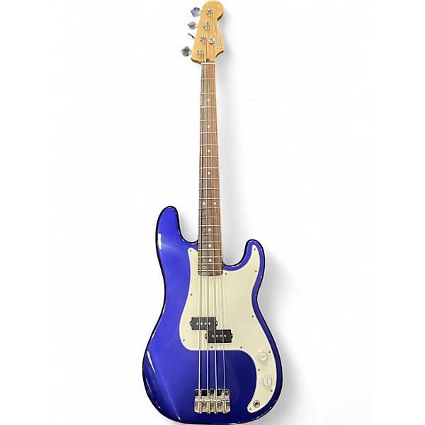 Used Fender Standard Precision Bass Royal Blue Electric Bass Guitar