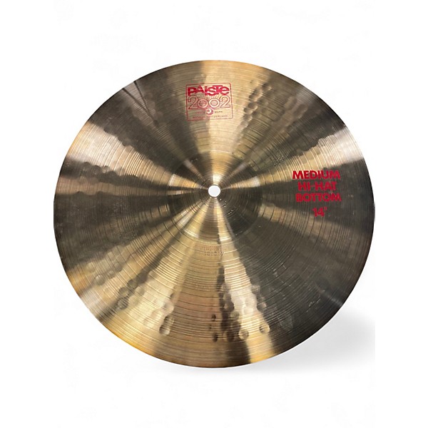Used Paiste 14in 2002 Medium Hi Hat Pair Cymbal