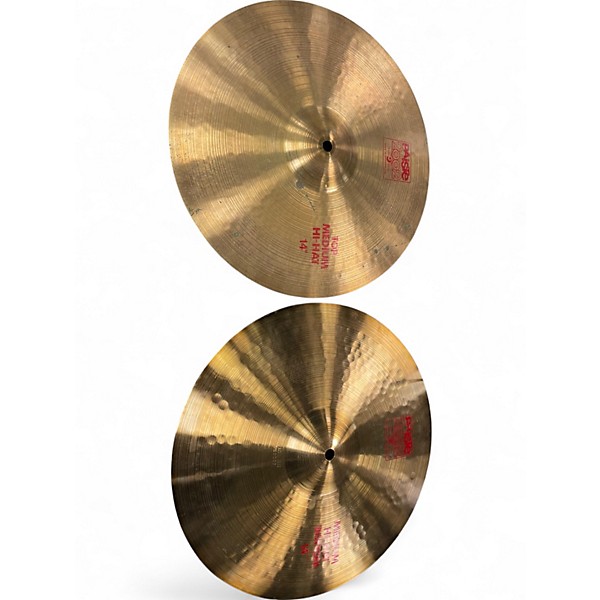 Used Paiste 14in 2002 Medium Hi Hat Pair Cymbal