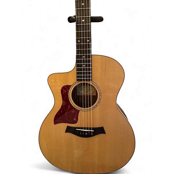 Used Taylor 214CE Deluxe LH Natural Acoustic Electric Guitar