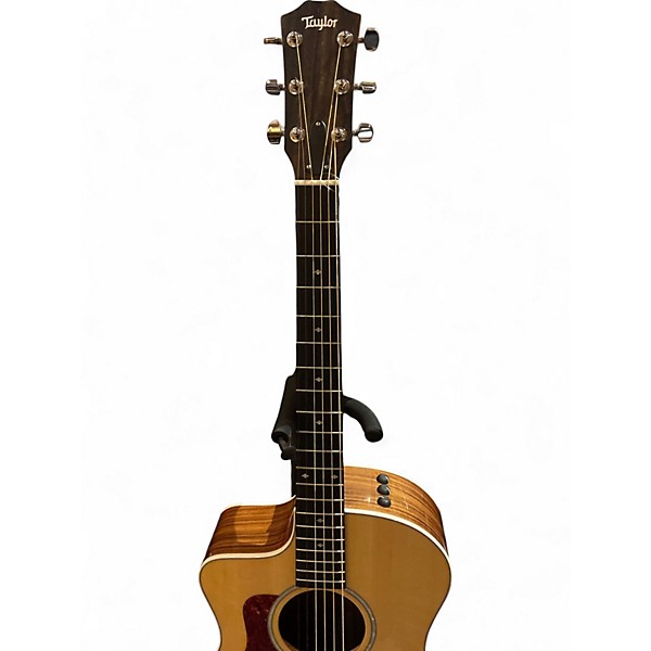 Used Taylor 214CE Deluxe LH Natural Acoustic Electric Guitar