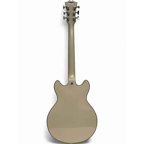 Used 2019 D'Angelico Premier Mini DC Olympic Pearl Hollow Body Electric Guitar