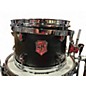 Used SJC Drums 4 Piece USA Custom Maple Black Onyx Drum Kit