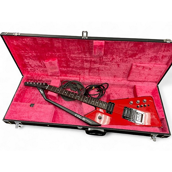 Used Roland GR700 and G707 Synthesizer Bundle Red Solid Body Electric Guitar