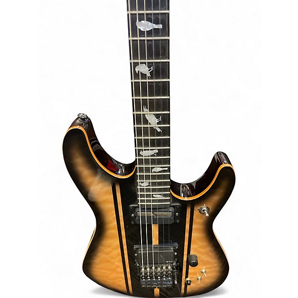 Used Schecter Guitar Research dj ashba black burst Solid Body Electric Guitar