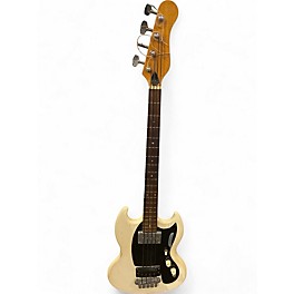 Vintage 1960s Kalamazoo KB-1 White Electric Bass Guitar