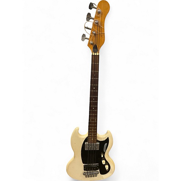 Vintage 1960s Kalamazoo KB-1 White Electric Bass Guitar